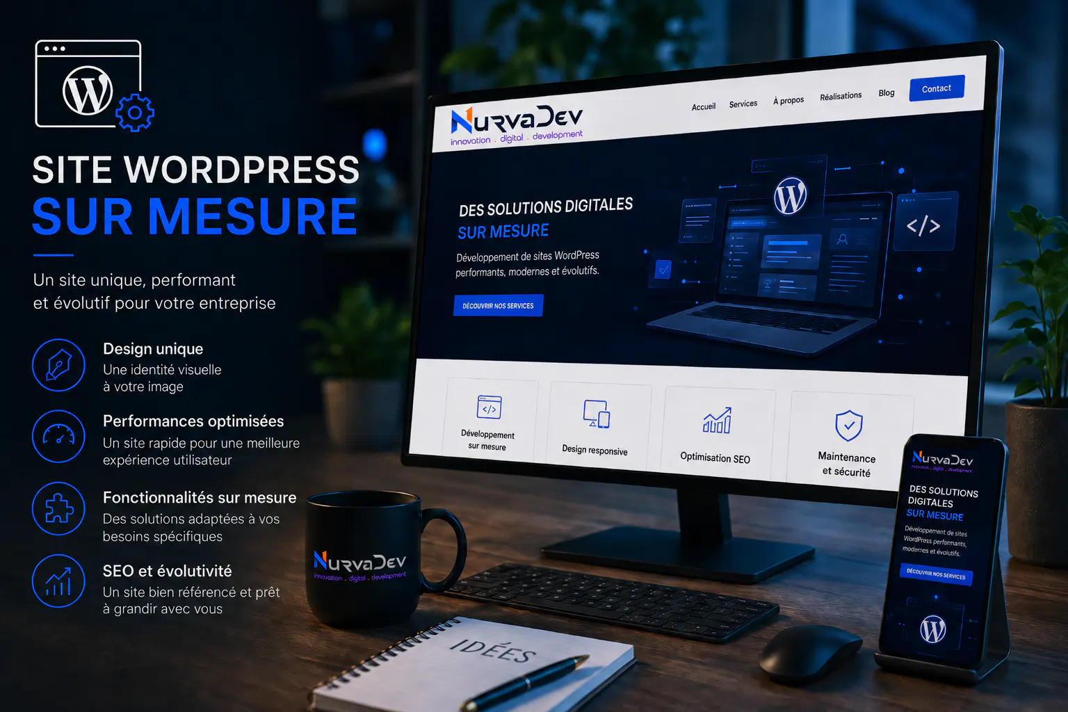 Tailored WordPress website development for businesses